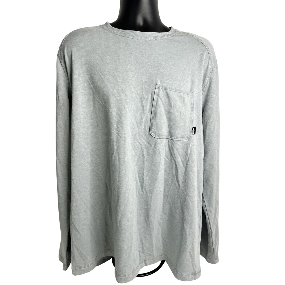 Bass Outdoor Shirt Mens XL‎ Gray Long Sleeve Utility Pocket Soft 30271539-YG3